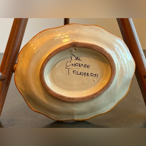 Del carmen Talavera Dipinto Amano Trinket Dish Tray Colorful. - Picture 4 of 7